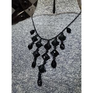 Black chandelier necklace